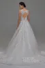 A-Line Court Train Tulle and Lace Wedding Dress LD5813 sold by Cocomelody