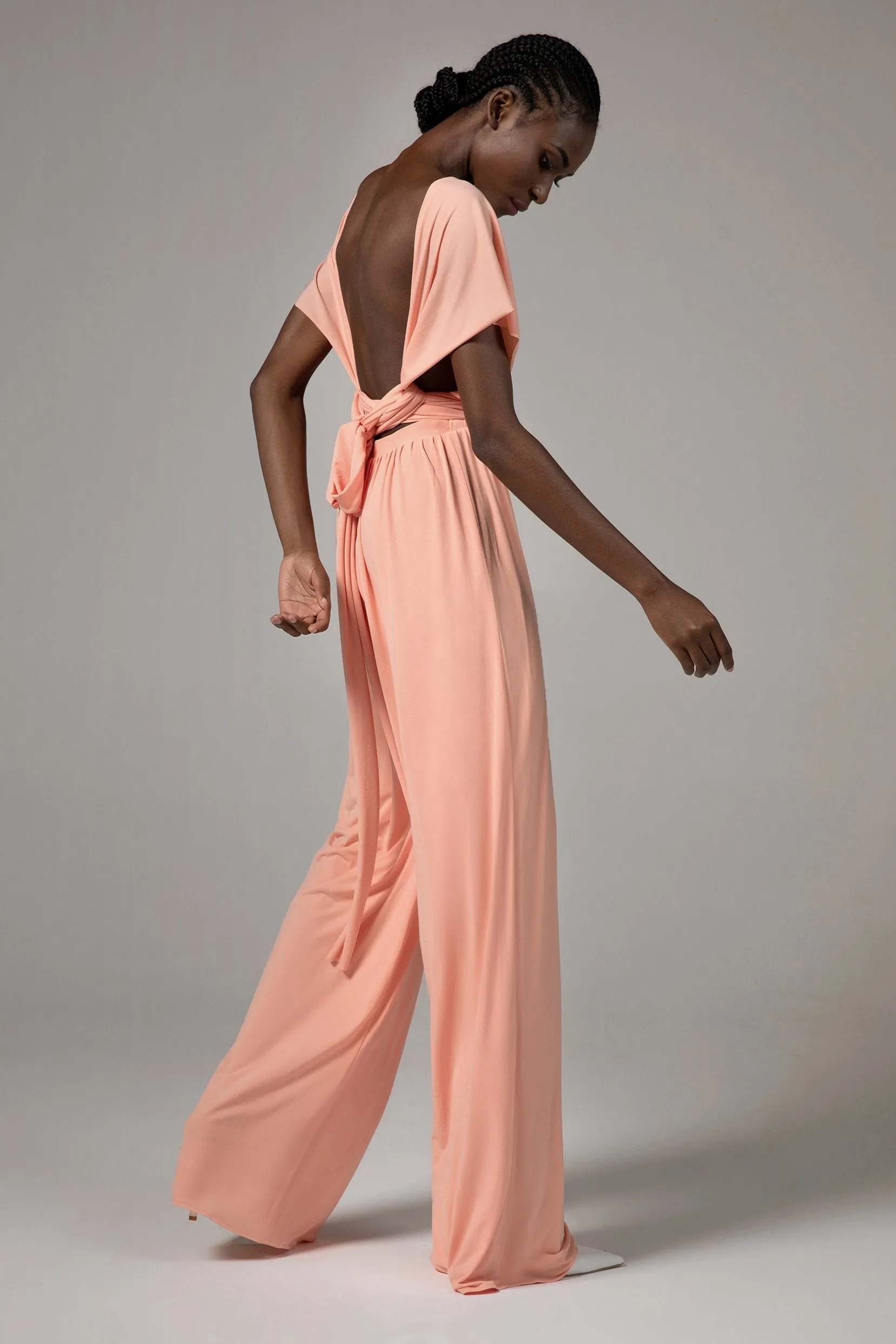 Jumpsuit Floor Length Knitted Fabric Bridesmaid Dress Formal Dresses CB0419 sold by Cocomelody product image thumbnail 3