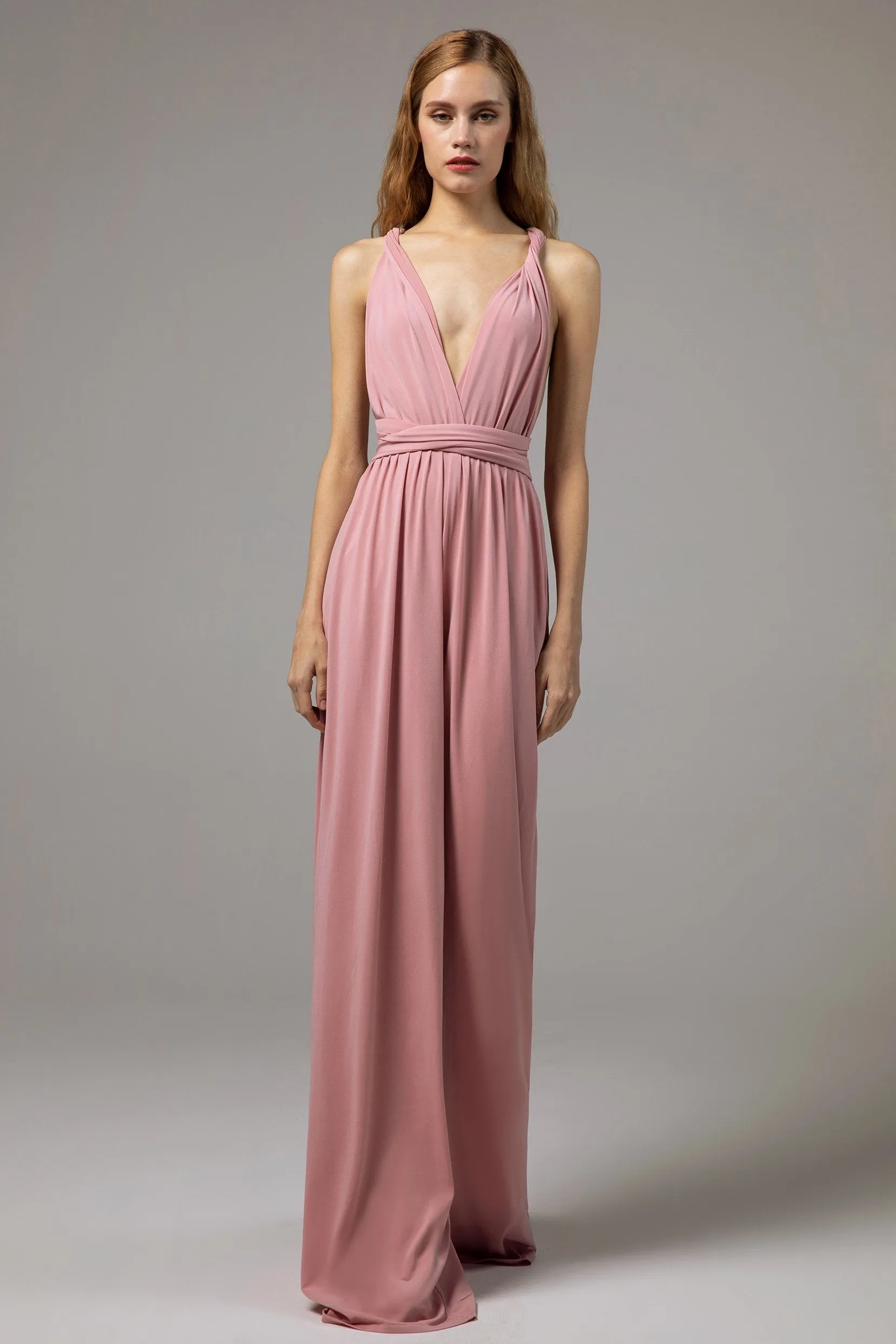 Jumpsuit Floor Length Knitted Fabric Bridesmaid Dress Formal Dresses CB0419 sold by Cocomelody product image thumbnail 4