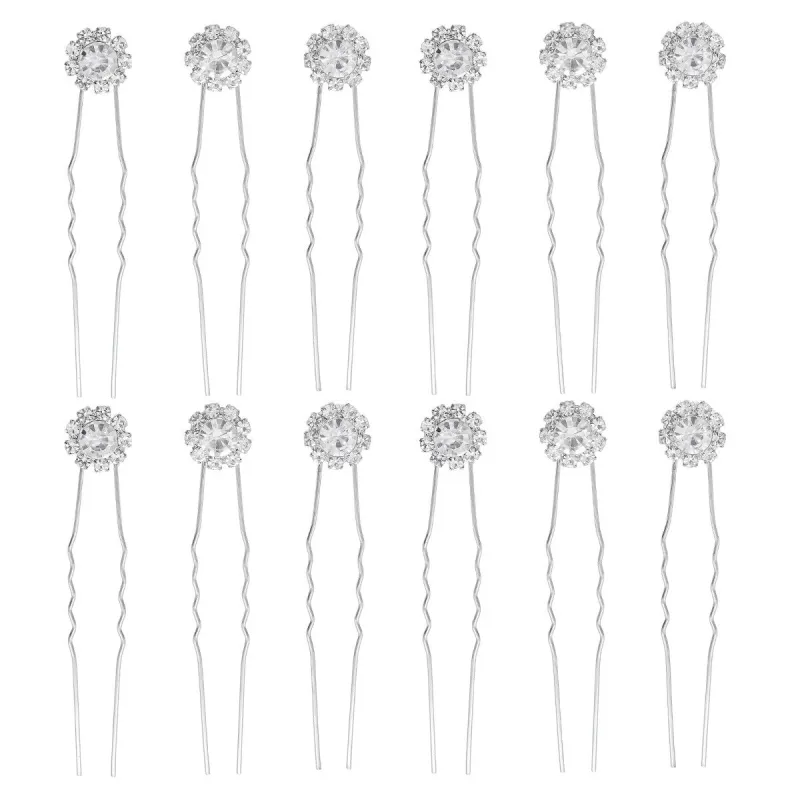 Rhinestone hairpin Light luxury deluxe bridal hairpin for women Hairpin accessory Sun flower hairpin set 768734557147 sold by Cocomelody