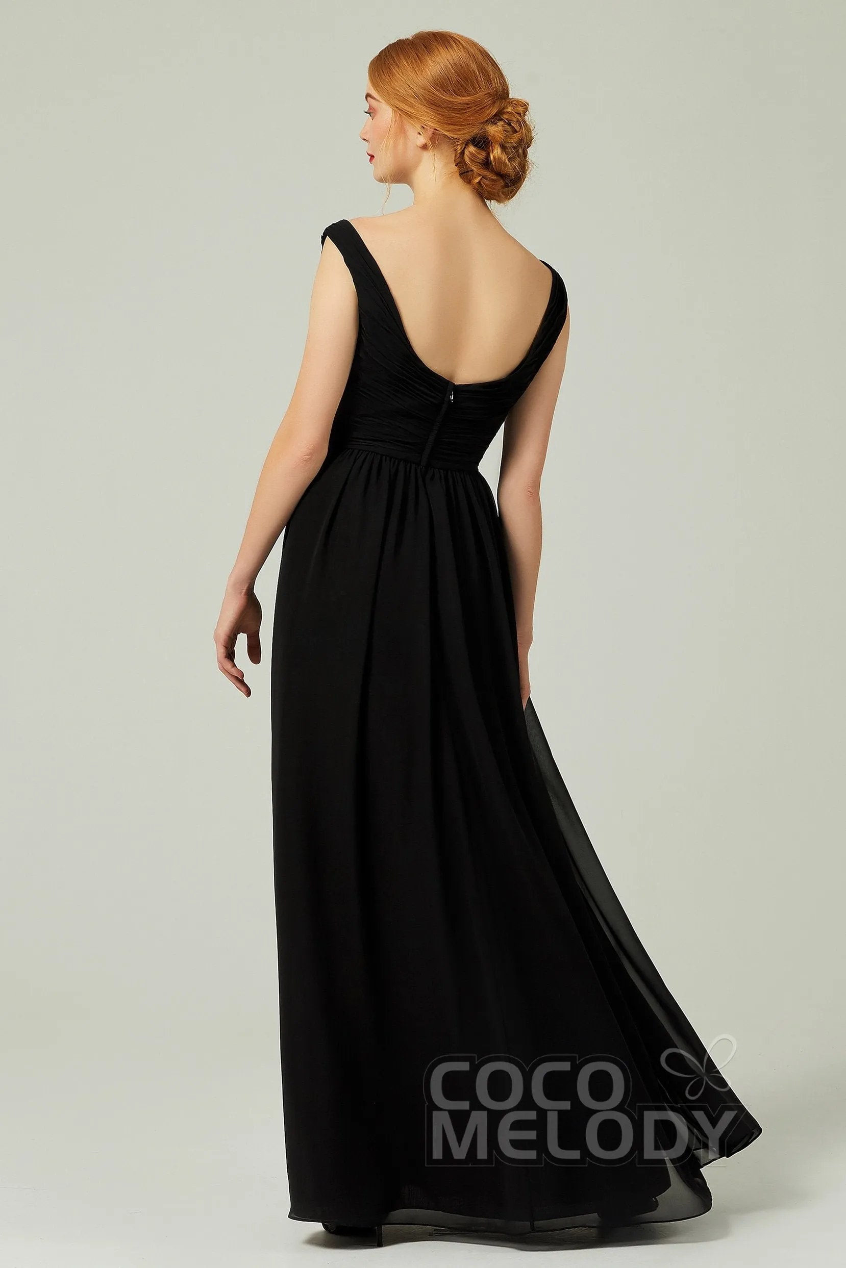 A-Line Floor Length Chiffon Bridesmaid Dress Formal Dresses CB0340 sold by Cocomelody product image thumbnail 2