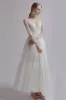 A-Line Ankle Length Lace Tulle Wedding Dress CW2734 sold by Cocomelody