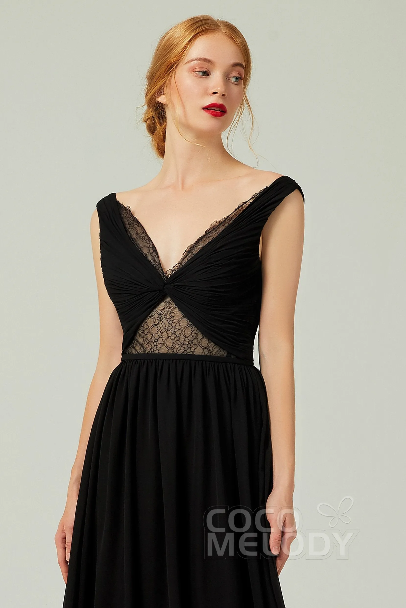 A-Line Floor Length Chiffon Bridesmaid Dress Formal Dresses CB0340 sold by Cocomelody product image thumbnail 4