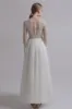 A-Line Ankle Length Lace Tulle Wedding Dress CW2734 sold by Cocomelody