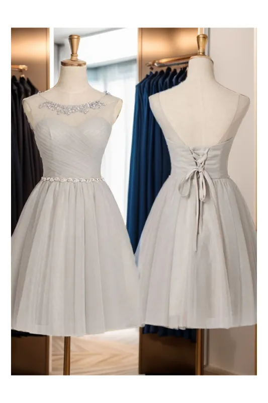 A-Line Knee Length Tulle Homecoming Dresses CS0525 sold by Cocomelody
