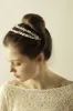 Alloy Headbands with Imitation Pearl and Rhinestone CH0318 sold by Cocomelody