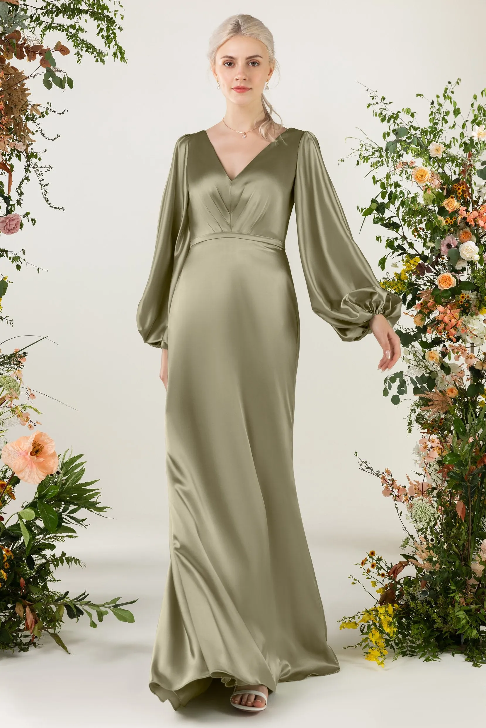 Trumpet Luxe Satin Bridesmaid Dress Formal Dresses CB0500 sold by Cocomelody