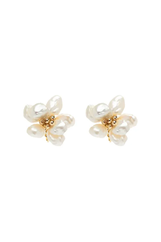 Alloy Earrings with Pearl CE0129 sold by Cocomelody