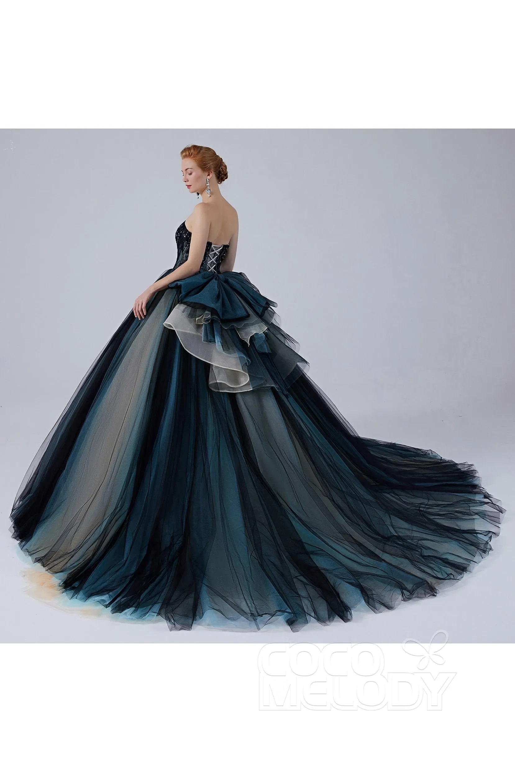 Ball Gown Court Train Tulle Wedding Dress CW2102 sold by Cocomelody product image thumbnail 5