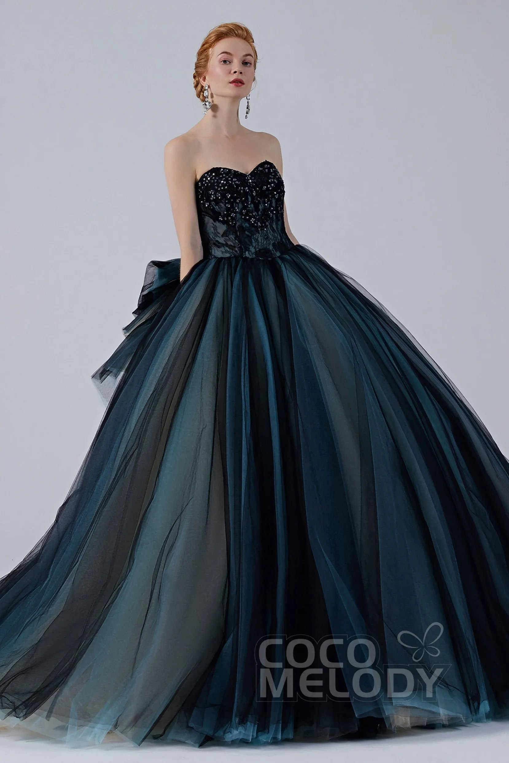 Ball Gown Court Train Tulle Wedding Dress CW2102 sold by Cocomelody product image thumbnail 3