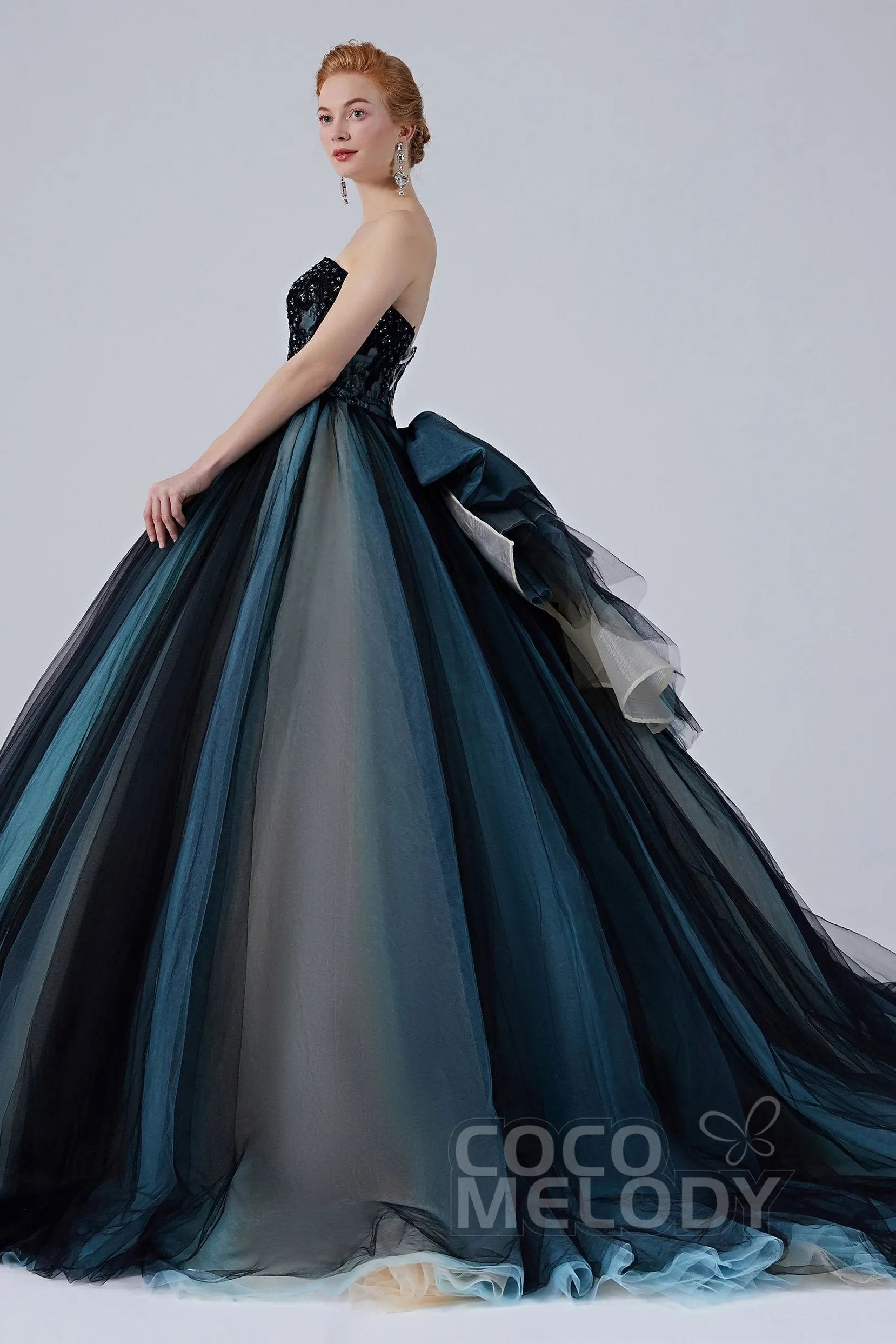 Ball Gown Court Train Tulle Wedding Dress CW2102 sold by Cocomelody product image thumbnail 4