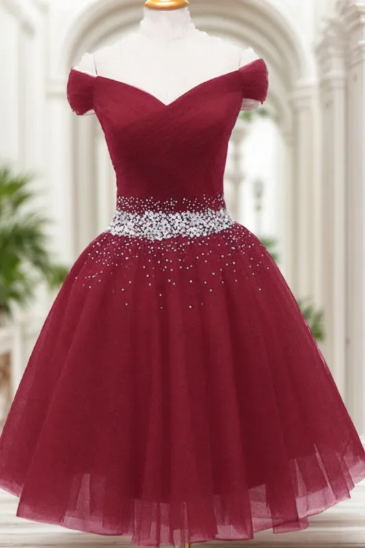 A-Line Knee Length Tulle Homecoming Dresses CS0524 sold by Cocomelody