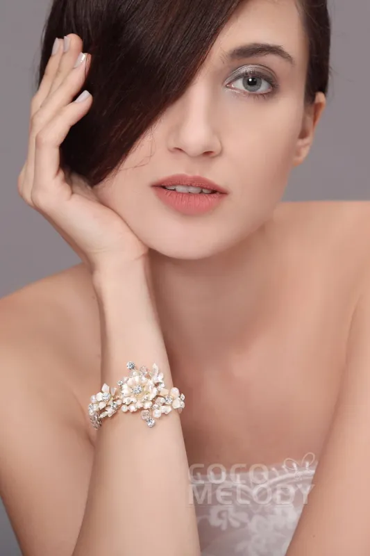 Impressive Alloy and Zircon Wedding Bracelets HL17005 sold by Cocomelody