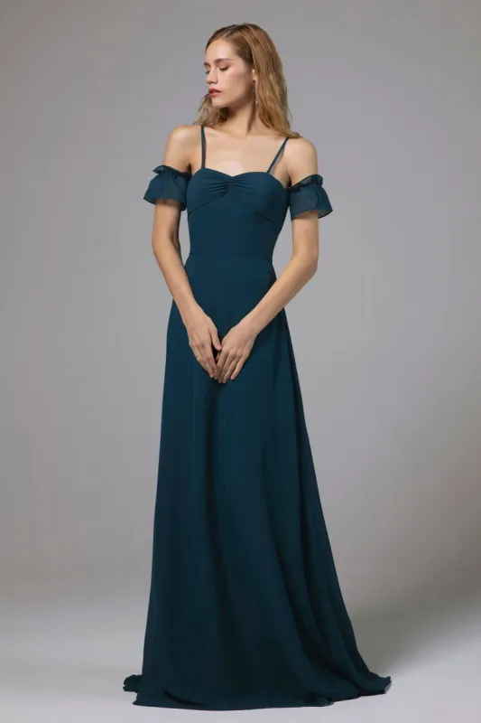 A-Line Floor Length Chiffon Bridesmaid Dress Formal Dresses CB0416 sold by Cocomelody