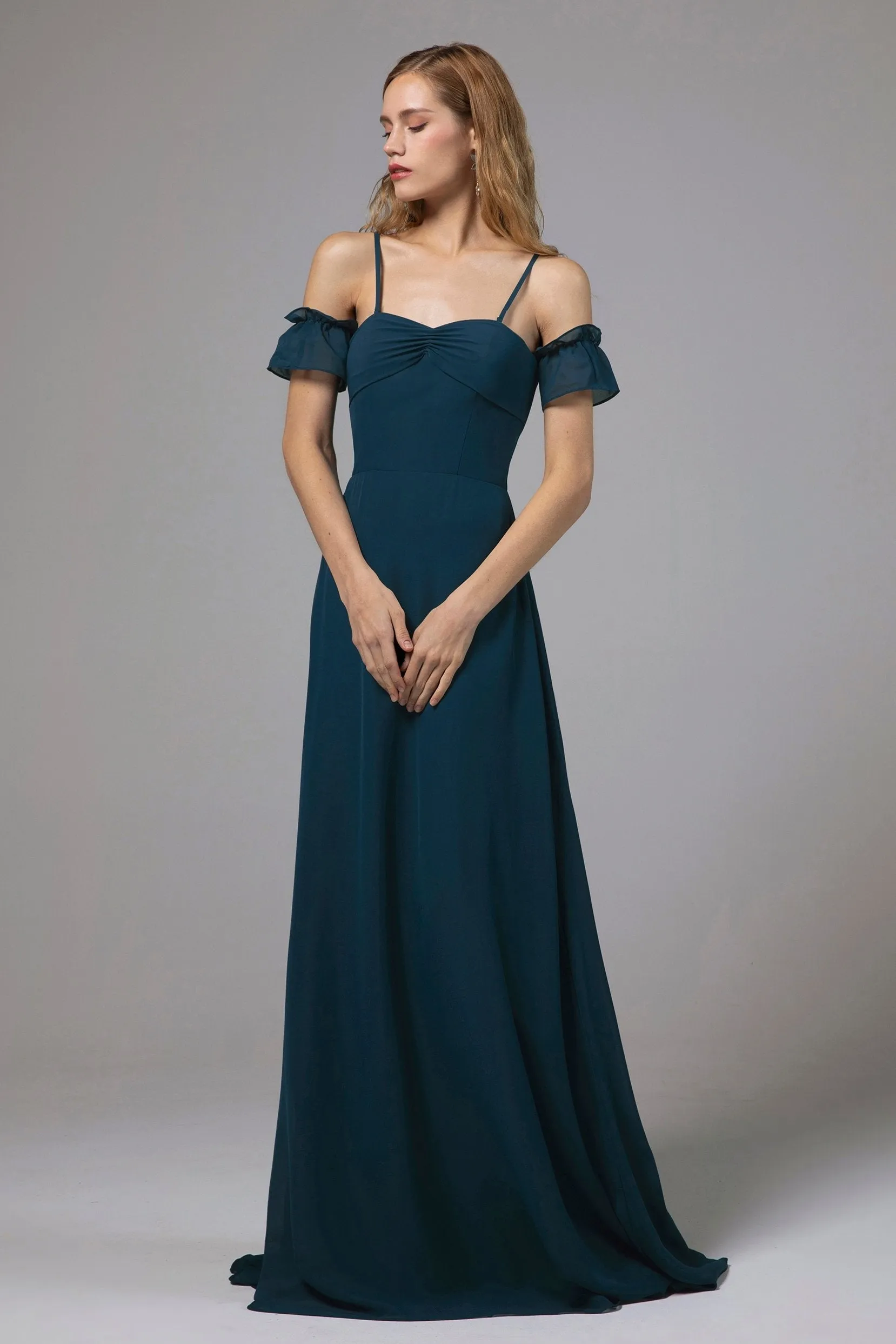 A-Line Floor Length Chiffon Bridesmaid Dress Formal Dresses CB0416 sold by Cocomelody