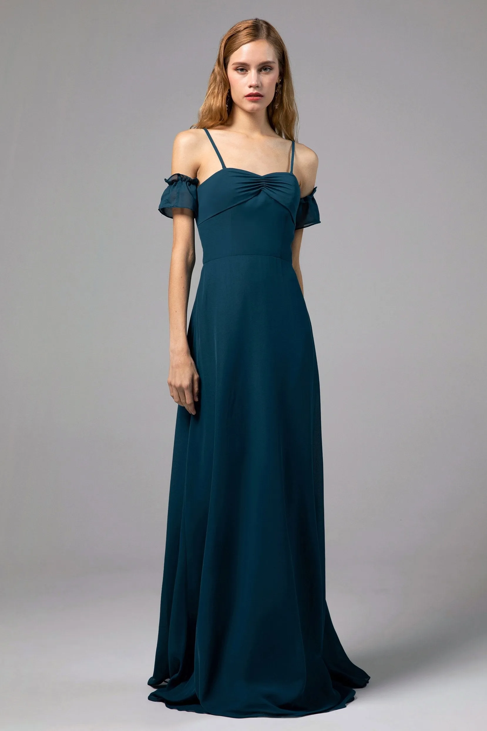 A-Line Floor Length Chiffon Bridesmaid Dress Formal Dresses CB0416 sold by Cocomelody product image thumbnail 4