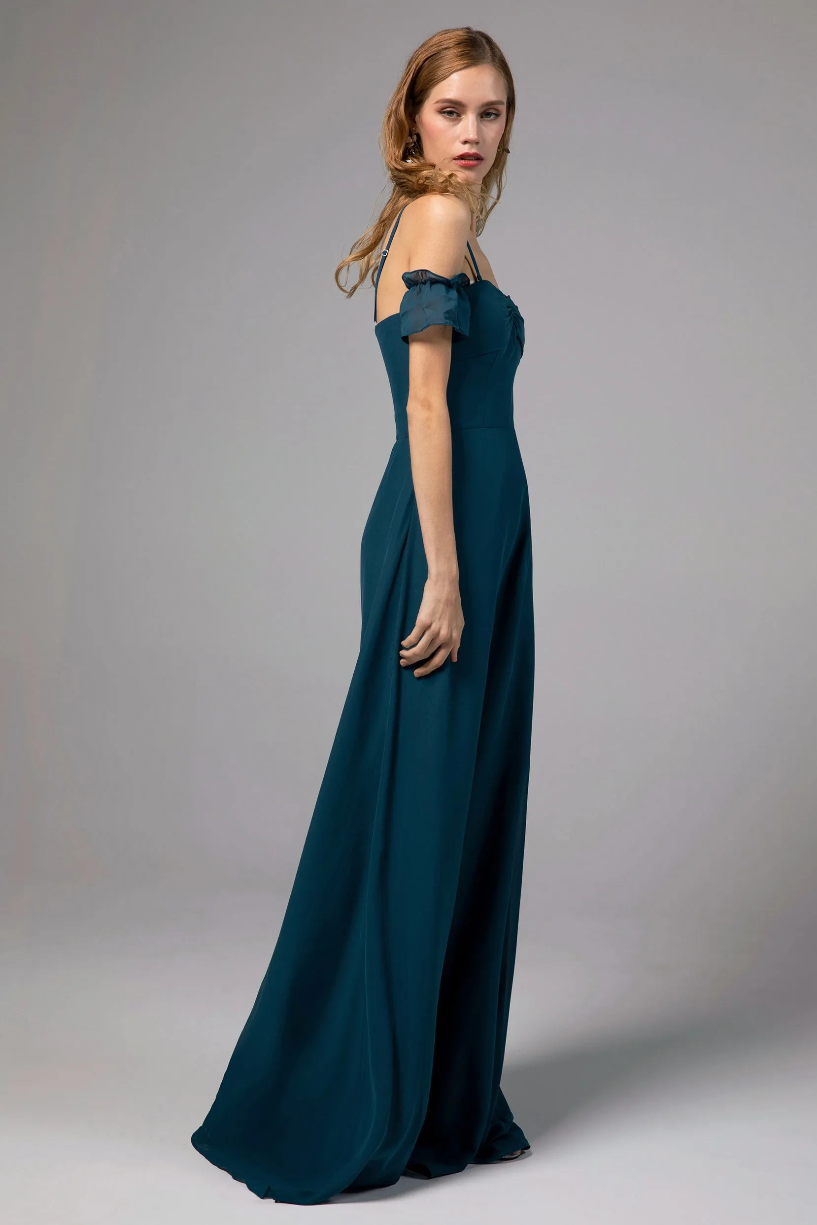 A-Line Floor Length Chiffon Bridesmaid Dress Formal Dresses CB0416 sold by Cocomelody product image thumbnail 5