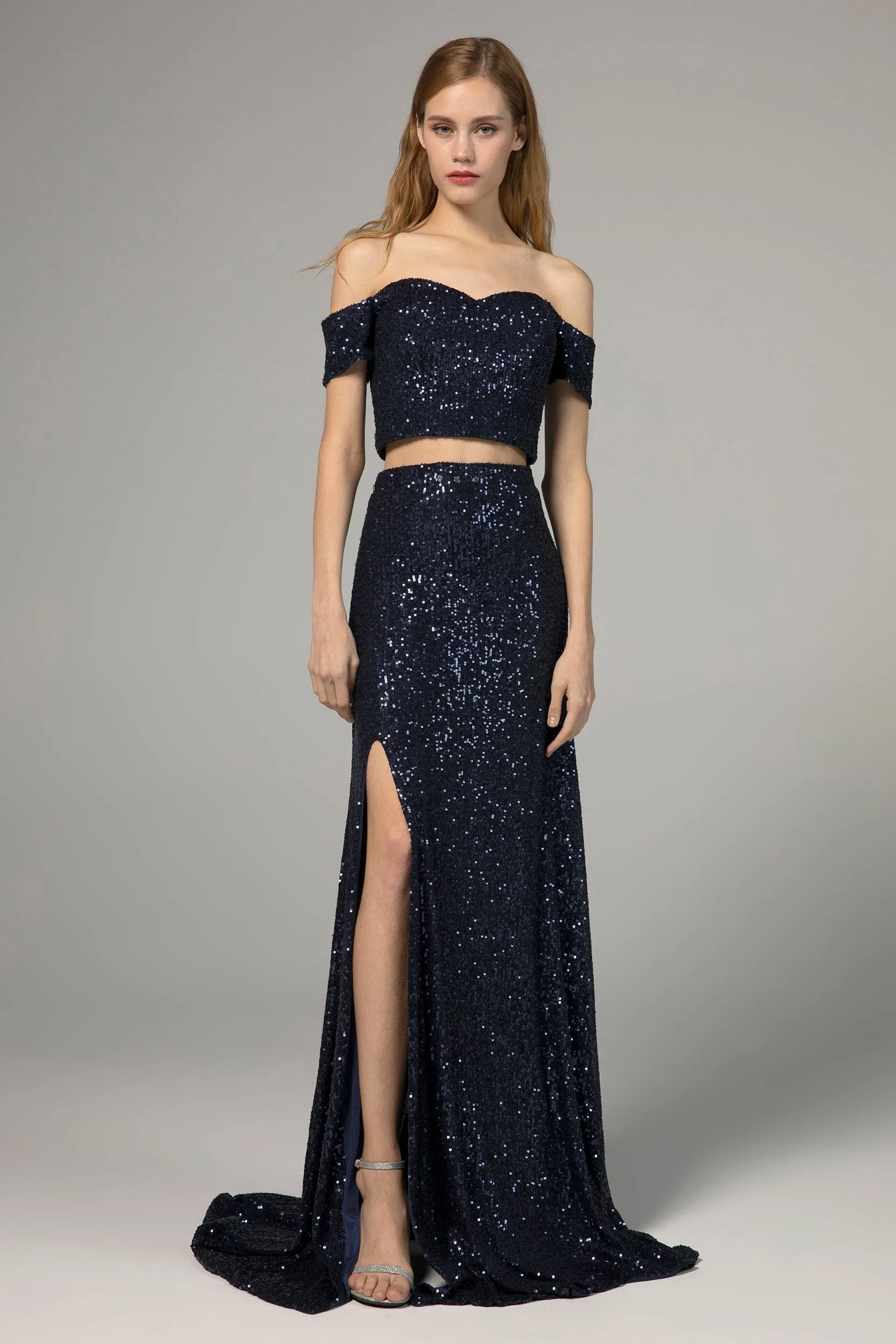 Sheath-Column Floor Length Sequined Dress CS0287 sold by Cocomelody