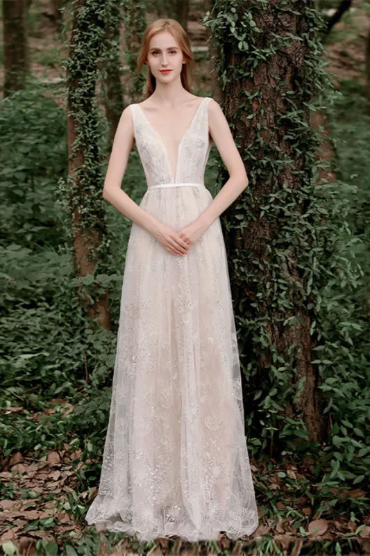 Sheath Sweep-Brush Train Lace Tulle Wedding Dress CW2725 sold by Cocomelody