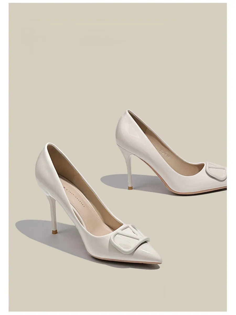 Faux Leather Pointy Stiletto Heels 726578630201 sold by Cocomelody product image thumbnail 3