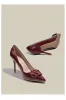 Faux Leather Pointy Stiletto Heels 726578630201 sold by Cocomelody