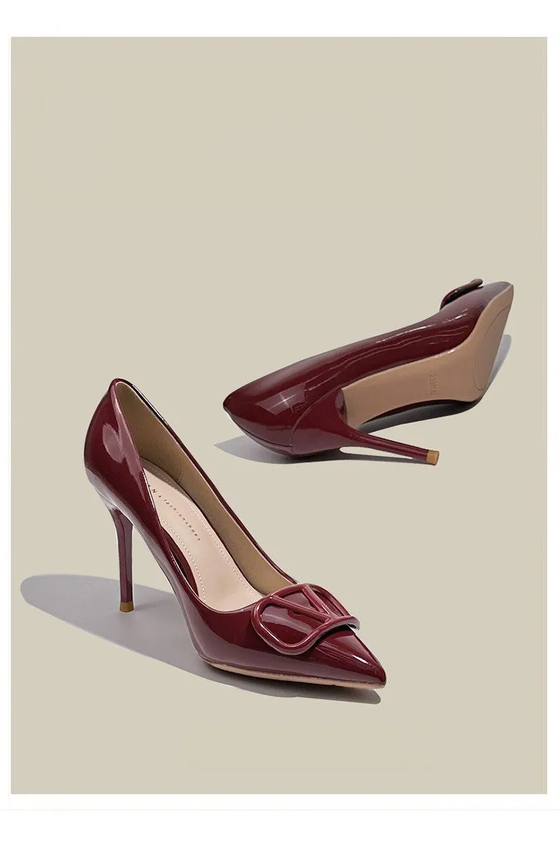 Faux Leather Pointy Stiletto Heels 726578630201 sold by Cocomelody product image thumbnail 5