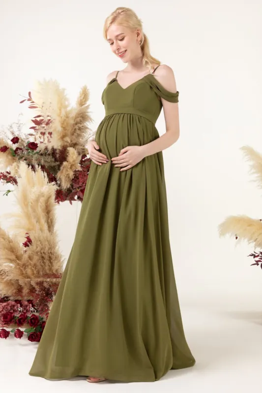 A-Line Floor Length Chiffon Bridesmaid Dress CB0476M sold by Cocomelody