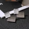 Simple square geometry alloy earrings Fashion light luxury all-in-one women's ear clips 720384731306 sold by Cocomelody