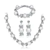 Bridal Necklace Wedding dress with Necklace Set Temperament Pearl set Bridal Necklace Earrings accessory set 563330085248 sold by Cocomelody
