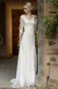 Sheath-Column Sweep-Brush Train Lace Wedding Dress CW3022 sold by Cocomelody