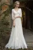 Sheath-Column Sweep-Brush Train Lace Wedding Dress CW3022 sold by Cocomelody