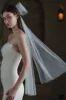 One-tier Cut Edge Tulle Hip Veils with Bow CV0309 sold by Cocomelody