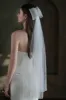 One-tier Cut Edge Tulle Hip Veils with Bow CV0309 sold by Cocomelody