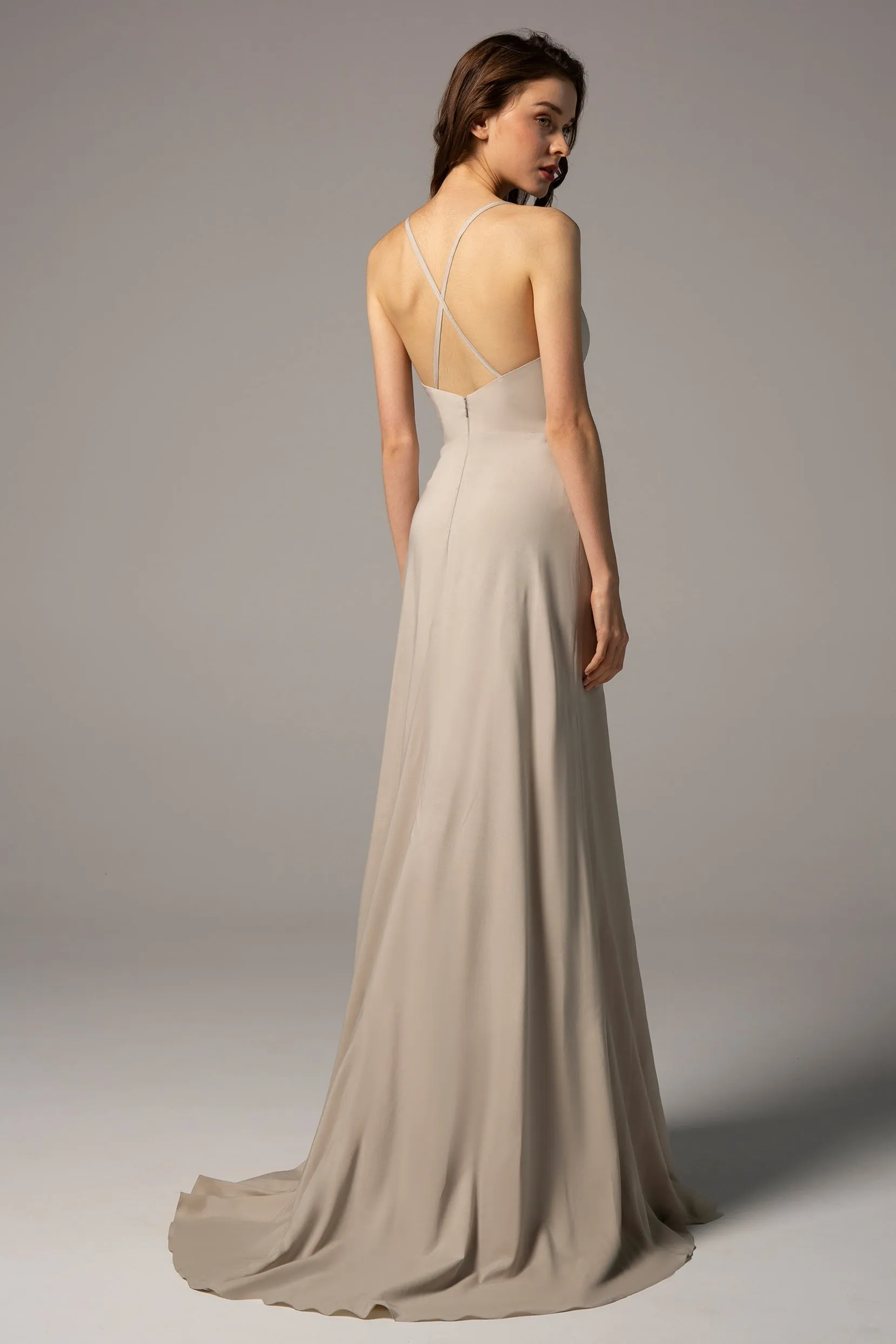 Sheath Sweep Train Elastic Silk like Satin Lining LA20001 sold by Cocomelody product image thumbnail 2