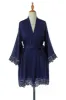 Short Cotton and Lace Robes CZ0212 sold by Cocomelody