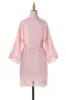Short Cotton and Lace Robes CZ0212 sold by Cocomelody