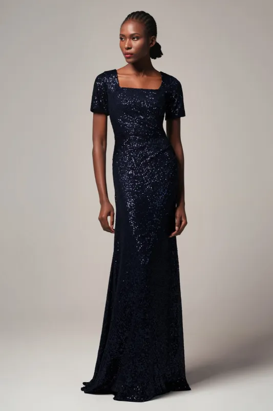 Sheath-Column Floor Length Sequined Dress CB0409 sold by Cocomelody