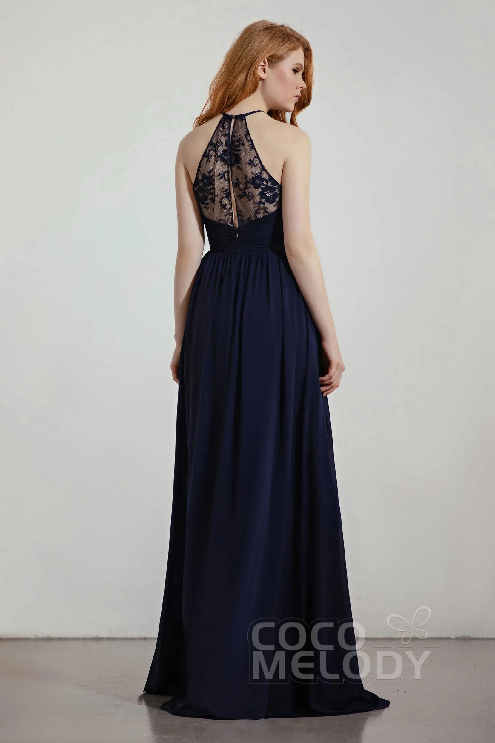 A-Line Floor Length Chiffon/Lace Bridesmaid Dress Formal Dresses CB0442 sold by Cocomelody product image thumbnail 2