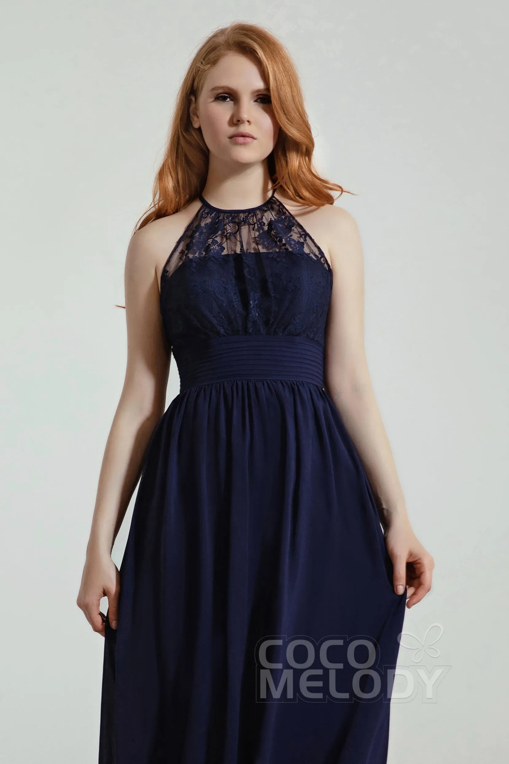 A-Line Floor Length Chiffon/Lace Bridesmaid Dress Formal Dresses CB0442 sold by Cocomelody product image thumbnail 4