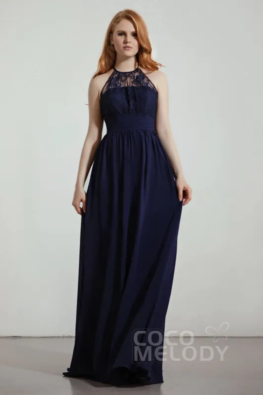 A-Line Floor Length Chiffon/Lace Bridesmaid Dress Formal Dresses CB0442 sold by Cocomelody