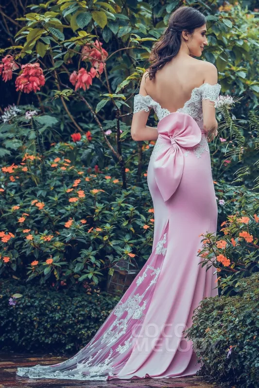 Mermaid Sweep Train Knitted Fabric Bridesmaid Dress PR3491 sold by Cocomelody