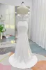 Mermaid Sweep-Brush Train Jacquard Satin Wedding Dress CW3283 sold by Cocomelody