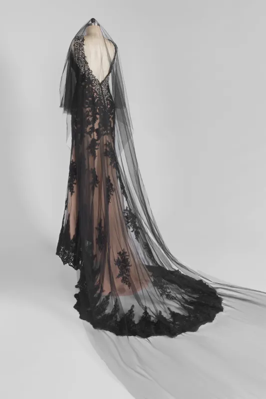 One-tier Cut Edge Tulle Chapel Veils with  CV0279 sold by Cocomelody