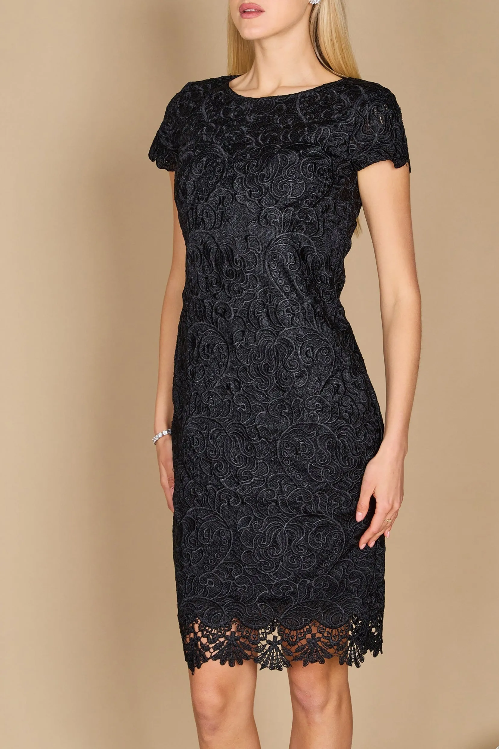Sheath-Column Short-Mini Lace Dress CM0157 sold by Cocomelody product image thumbnail 3