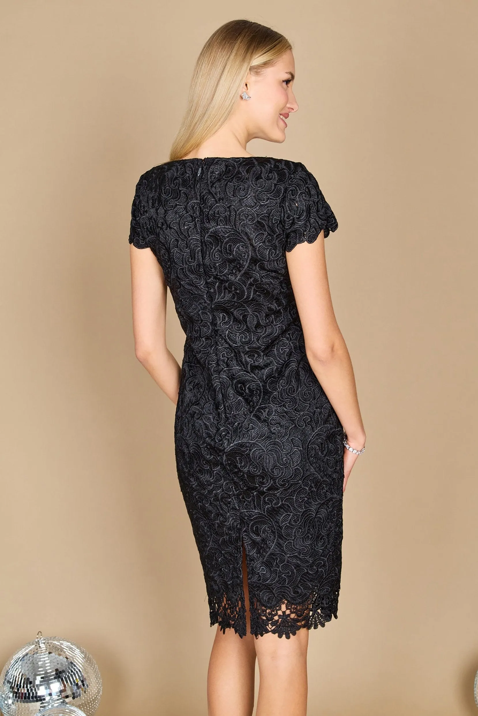Sheath-Column Short-Mini Lace Dress CM0157 sold by Cocomelody product image thumbnail 2