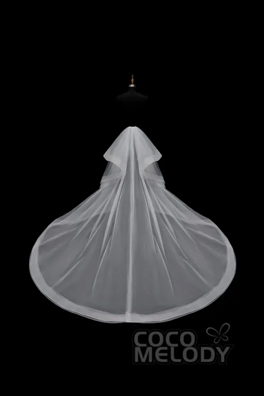 Modern Chapel Train Tulle Wedding Train TR18002 sold by Cocomelody