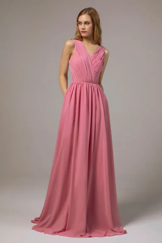 A-Line Floor Length Chiffon Bridesmaid Dress Formal Dresses CB0386 sold by Cocomelody
