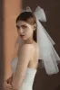 Two-tier Cut Edge Tulle Waist Veils with Bow CV0376 sold by Cocomelody