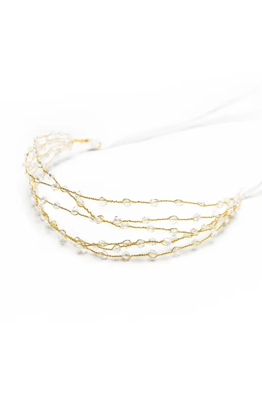 Alloy Headbands with Crystals CH0348 sold by Cocomelody