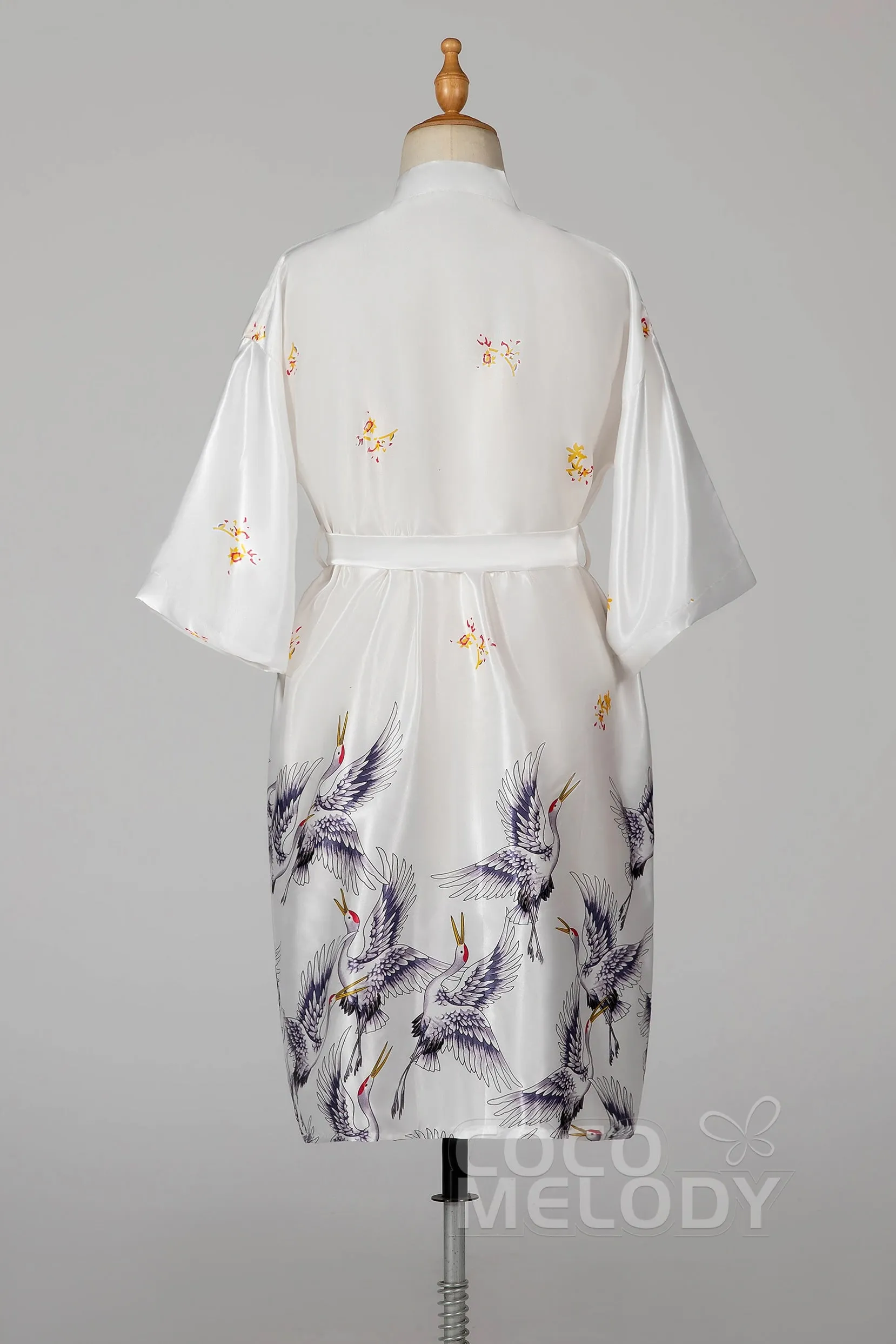 Tea Length Silk-Like Robes CZ0205 sold by Cocomelody product image thumbnail 2